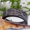 Black Circuit Board Design Wedding Band in 8mm Width