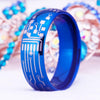 Blue Circuit Board Design Wedding Band