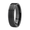 Black Tungsten Ring with Polished Finish in 6mm Width