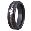 Black Classic Claddagh Design Couple Wedding Band