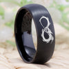 Black Dragon Infinity Design Tungsten Ring