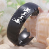 Deer Family Design Black Tungsten Ring