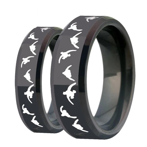 Black Duck Hunting Design Tungsten Ring