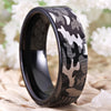 Camo Design Tungsten Ring in Black Color