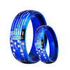 Blue Circuit Board Design Tungsten Ring