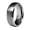 Classic Silver Tungsten Ring with Beveled Edges